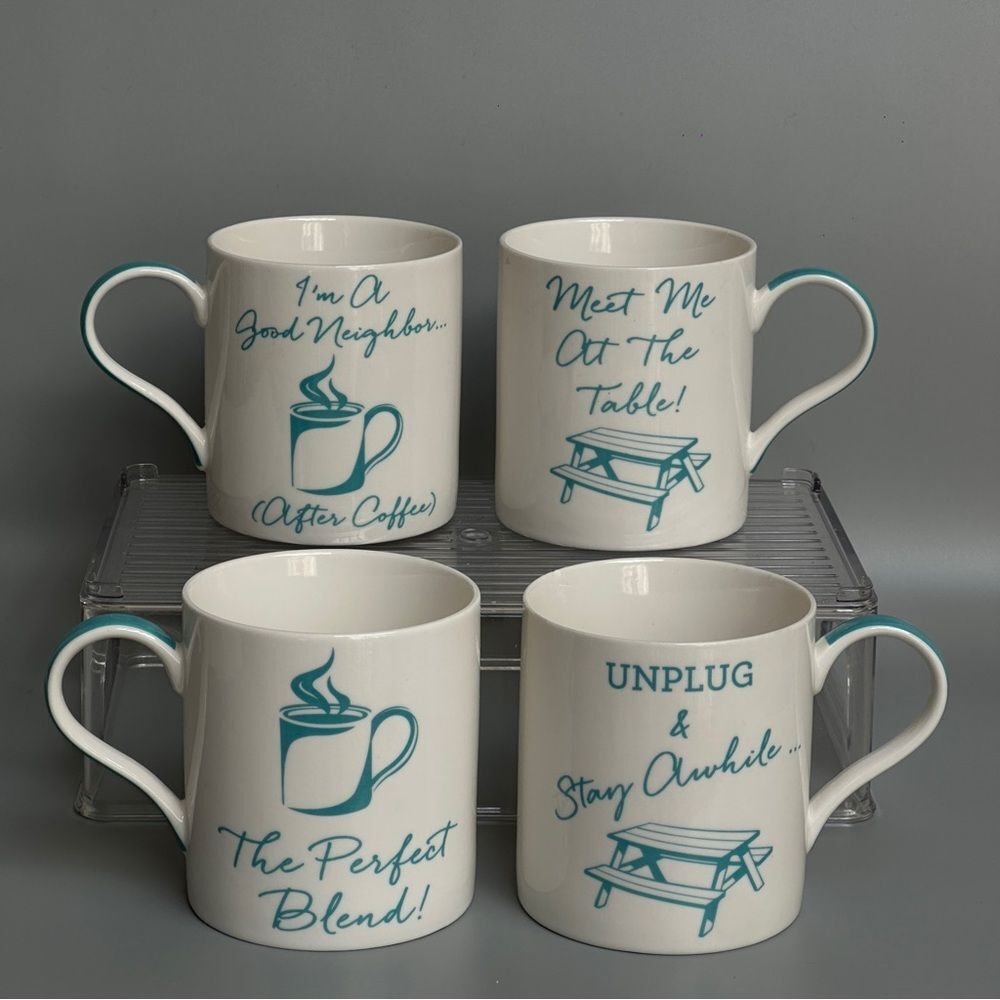 The Turquoise‎ Table Mugs Set of 4